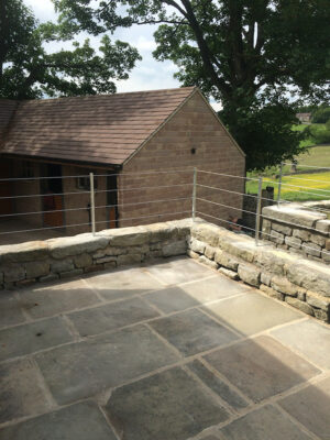 A minimalist, custom patio railing (by Derbyshire Dales Engineering)