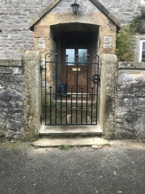 Ornate metal gate to a domestic property (by Derbyshire Dales Engineering)