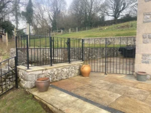 A bespoke metal gate and railings